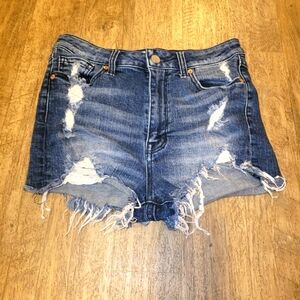 BKE  Stella High Rise Denim Shorts Womens Size 26 Distressed